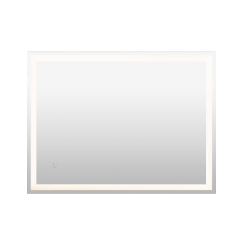 Pax Rectangular Frameless Anti-Fog Aluminum Front/Back-lit Tri-color LED Bathroom Vanity Mirror with Smart Touch Control - JONATHAN Y