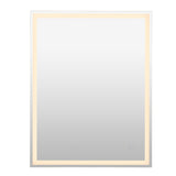 Pax Rectangular Frameless Anti-Fog Aluminum Front/Back-lit Tri-color LED Bathroom Vanity Mirror with Smart Touch Control - JONATHAN Y