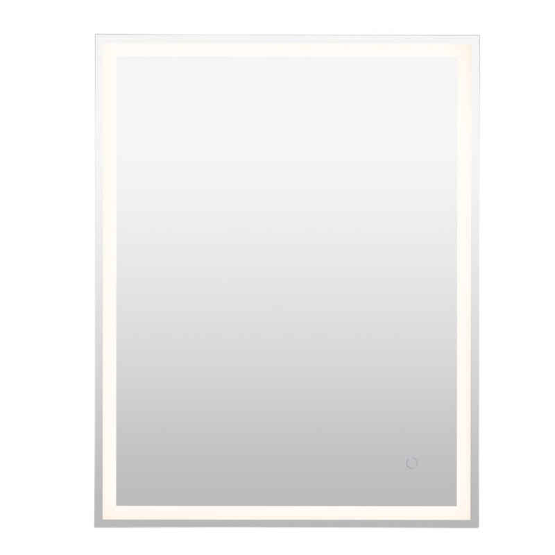 Pax Rectangular Frameless Anti-Fog Aluminum Front/Back-lit Tri-color LED Bathroom Vanity Mirror with Smart Touch Control - JONATHAN Y