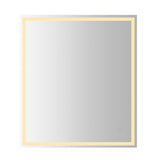 Pax Rectangular Frameless Anti-Fog Aluminum Front/Back-lit Tri-color LED Bathroom Vanity Mirror with Smart Touch Control