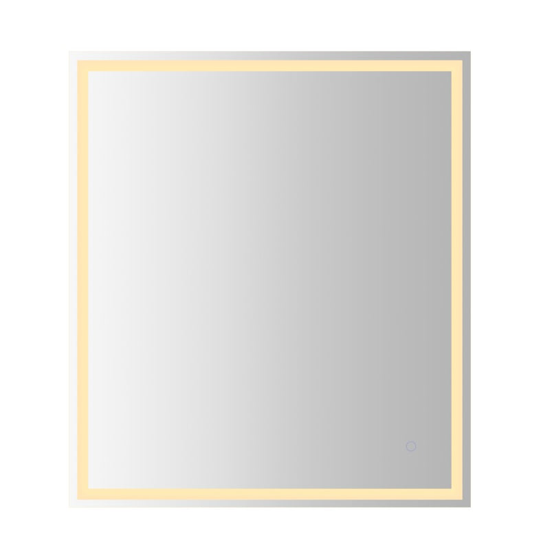 Pax Rectangular Frameless Anti-Fog Aluminum Front/Back-lit Tri-color LED Bathroom Vanity Mirror with Smart Touch Control