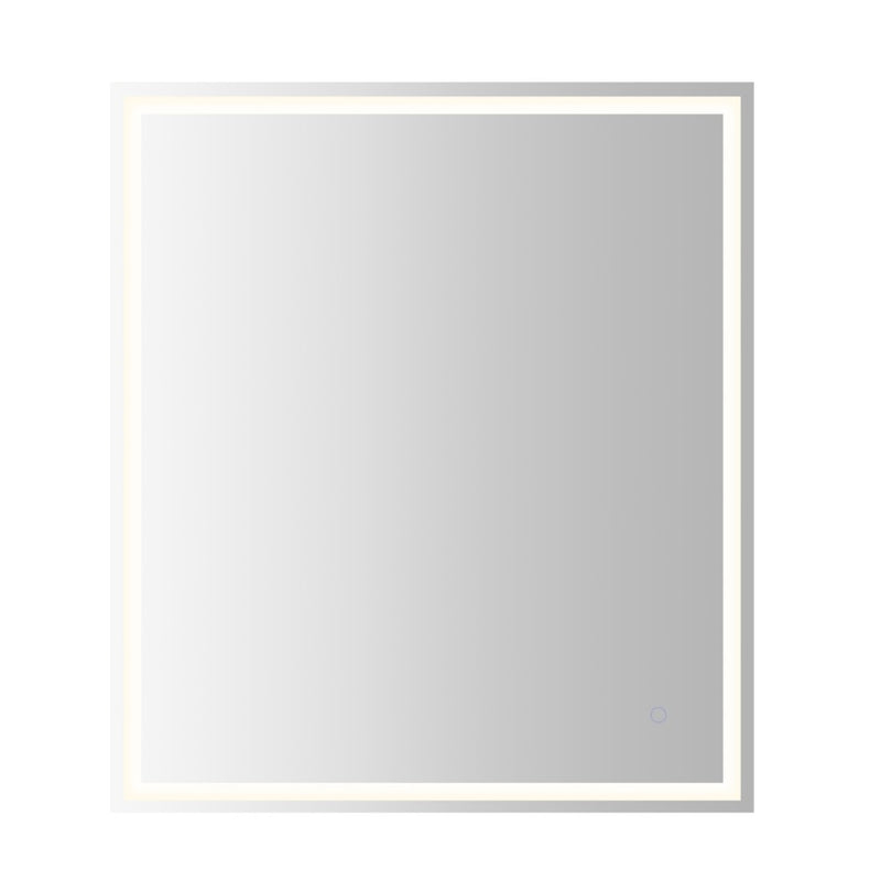 Pax Rectangular Frameless Anti-Fog Aluminum Front/Back-lit Tri-color LED Bathroom Vanity Mirror with Smart Touch Control