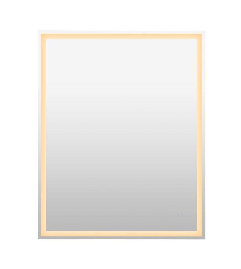 Pax Rectangular Frameless Anti-Fog Aluminum Front/Back-lit Tri-color LED Bathroom Vanity Mirror with Smart Touch Control - JONATHAN Y
