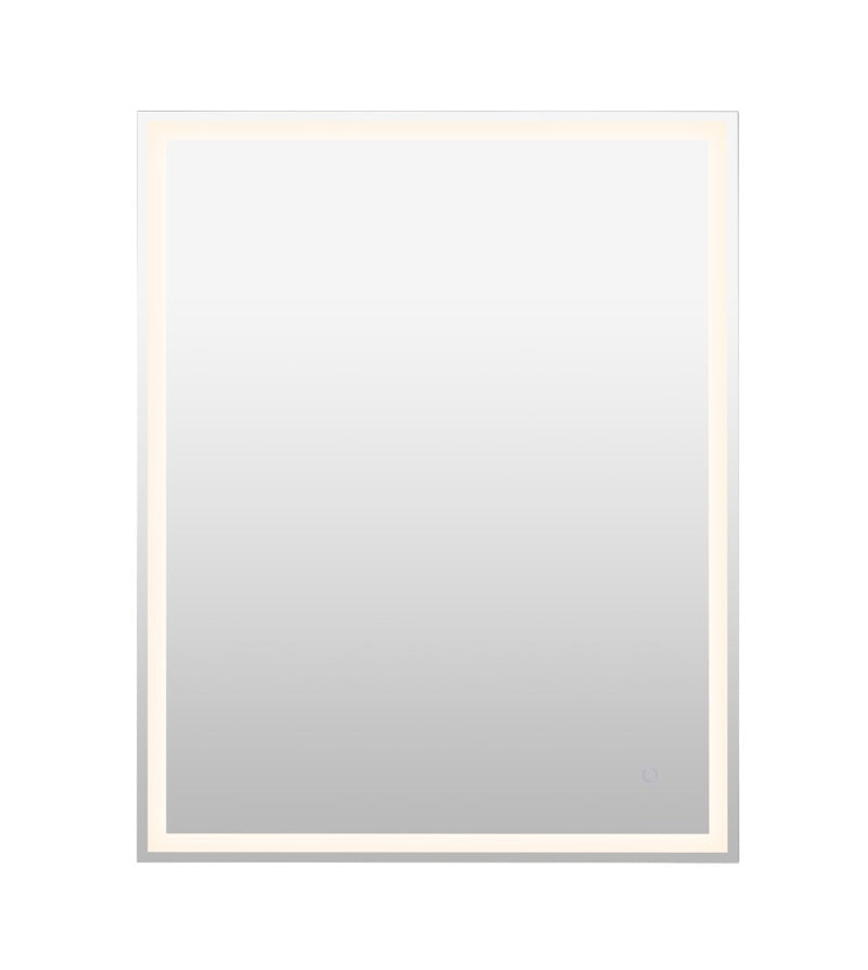 Pax Rectangular Frameless Anti-Fog Aluminum Front/Back-lit Tri-color LED Bathroom Vanity Mirror with Smart Touch Control - JONATHAN Y