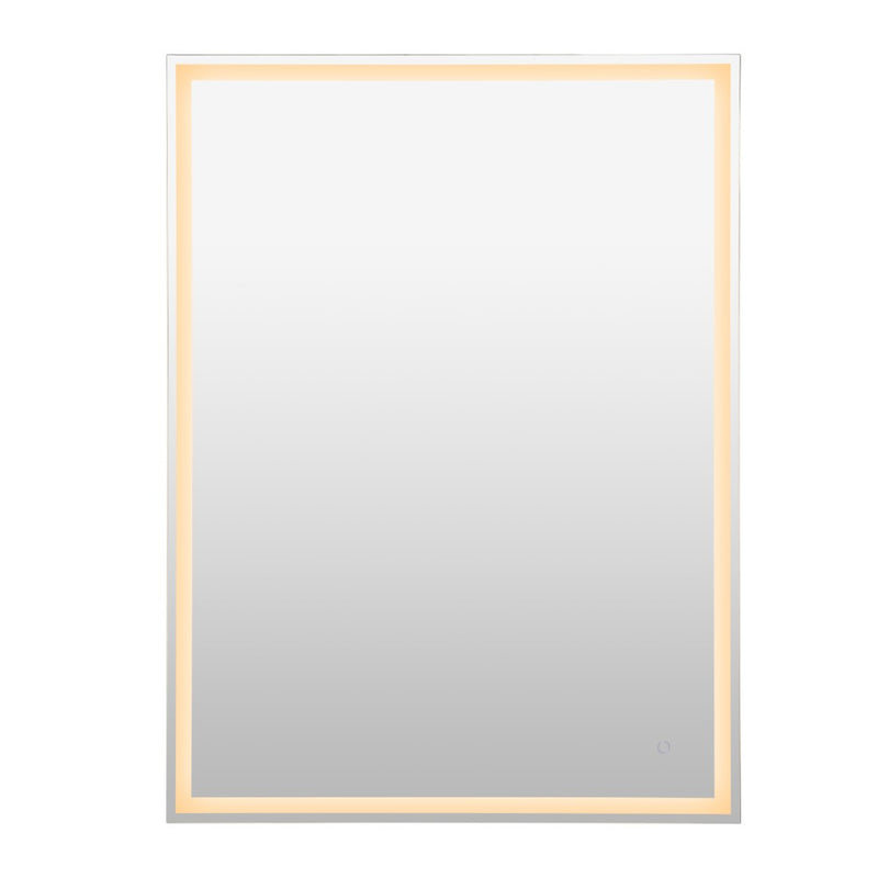 Pax Rectangular Frameless Anti-Fog Aluminum Front/Back-lit Tri-color LED Bathroom Vanity Mirror with Smart Touch Control