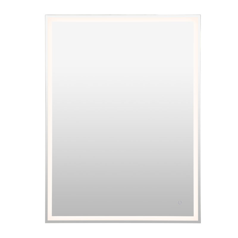 Pax Rectangular Frameless Anti-Fog Aluminum Front/Back-lit Tri-color LED Bathroom Vanity Mirror with Smart Touch Control