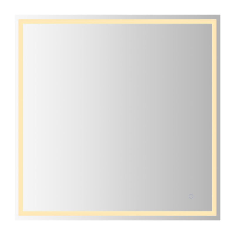 Pax Rectangular Frameless Anti-Fog Aluminum Front/Back-lit Tri-color LED Bathroom Vanity Mirror with Smart Touch Control