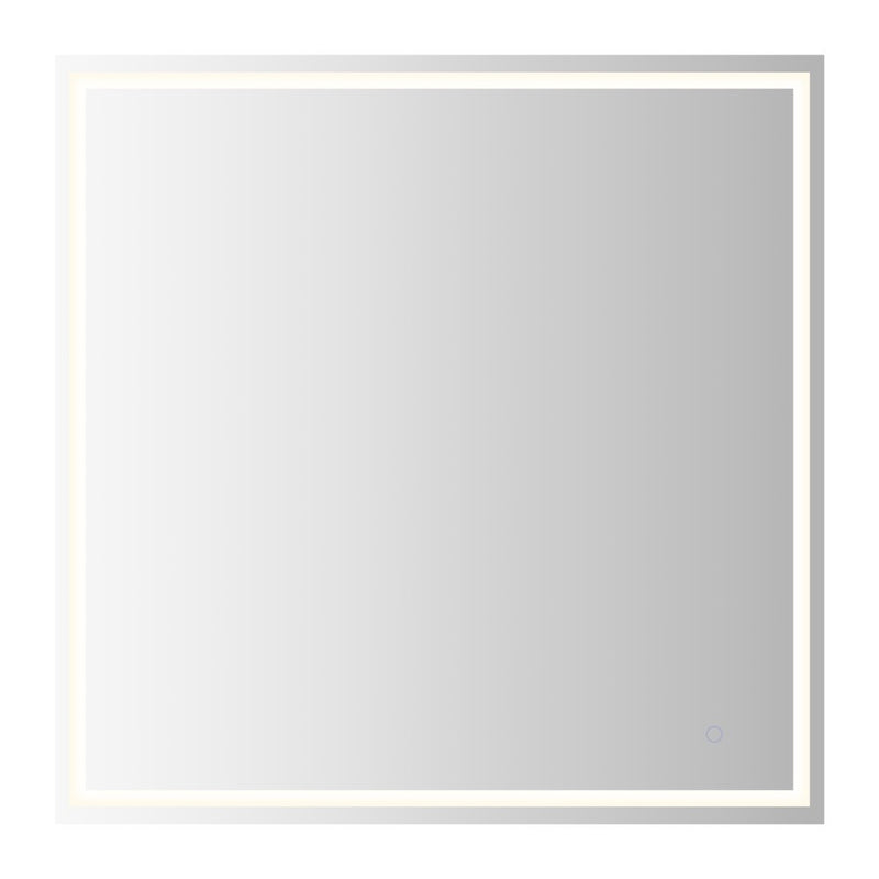 Pax Rectangular Frameless Anti-Fog Aluminum Front/Back-lit Tri-color LED Bathroom Vanity Mirror with Smart Touch Control