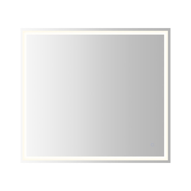 Pax Rectangular Frameless Anti-Fog Aluminum Front/Back-lit Tri-color LED Bathroom Vanity Mirror with Smart Touch Control