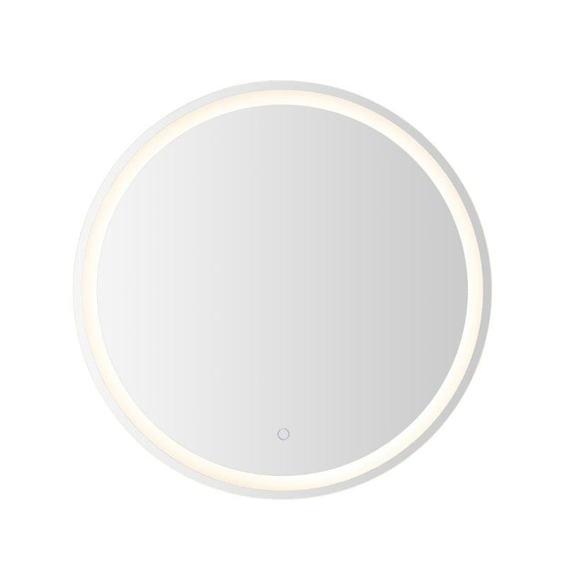 Dane 27 Round Frameless Anti-Fog Aluminum Front/Back-lit Tri-color LED Bathroom Vanity Mirror with Smart Touch Control - JONATHAN Y