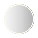 Dane 27 Round Frameless Anti-Fog Aluminum Front/Back-lit Tri-color LED Bathroom Vanity Mirror with Smart Touch Control - JONATHAN Y
