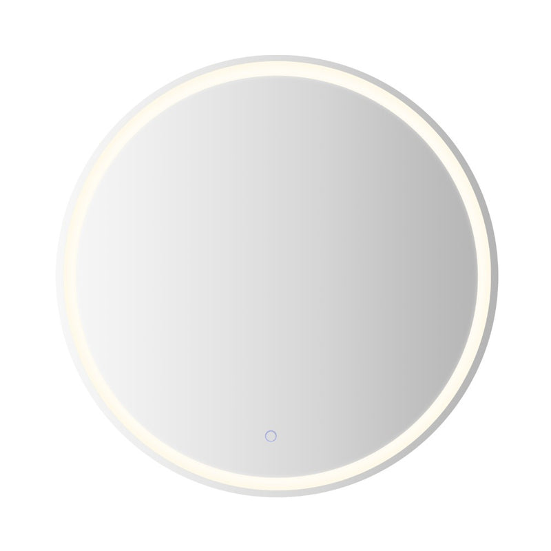 Dane 27 Round Frameless Anti-Fog Aluminum Front/Back-lit Tri-color LED Bathroom Vanity Mirror with Smart Touch Control - JONATHAN Y