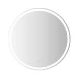 Dane 27 Round Frameless Anti-Fog Aluminum Front/Back-lit Tri-color LED Bathroom Vanity Mirror with Smart Touch Control - JONATHAN Y