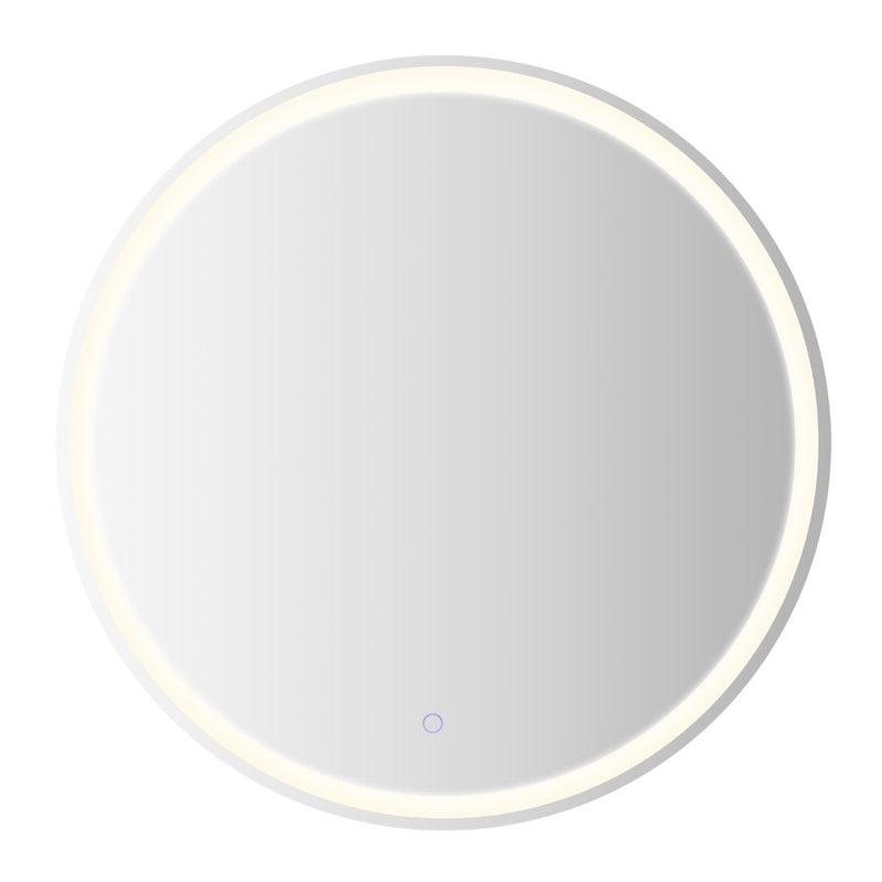 Dane 27 Round Frameless Anti-Fog Aluminum Front/Back-lit Tri-color LED Bathroom Vanity Mirror with Smart Touch Control - JONATHAN Y