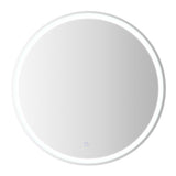 Dane 27 Round Frameless Anti-Fog Aluminum Front/Back-lit Tri-color LED Bathroom Vanity Mirror with Smart Touch Control - JONATHAN Y