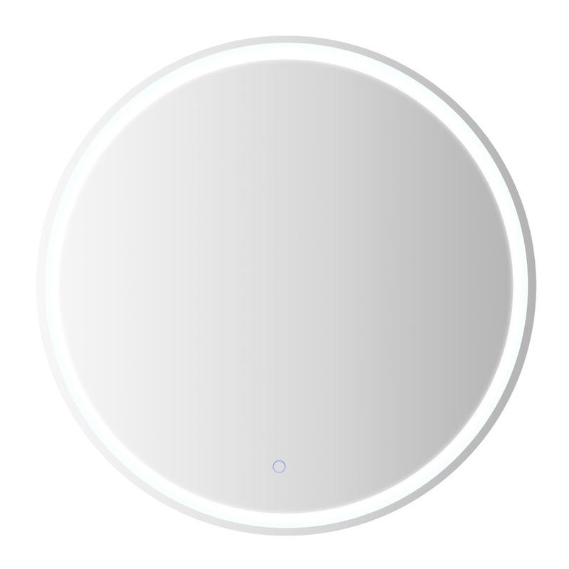 Dane 27 Round Frameless Anti-Fog Aluminum Front/Back-lit Tri-color LED Bathroom Vanity Mirror with Smart Touch Control - JONATHAN Y