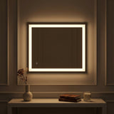 Remy Rectangular Frameless Anti-Fog Aluminum Front-lit Tri-color LED Bathroom Vanity Mirror with Smart Touch Control White / 36 x 30 – AI-ON