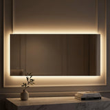 Nora Rectangular Frameless Anti-Fog Aluminum Back-lit Tri-color LED Bathroom Vanity Mirror with Smart Touch Control White / 48 x 22 – AI-ON