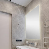 Nora Rectangular Frameless Anti-Fog Aluminum Back-lit Tri-color LED Bathroom Vanity Mirror with Smart Touch Control - JONATHAN Y