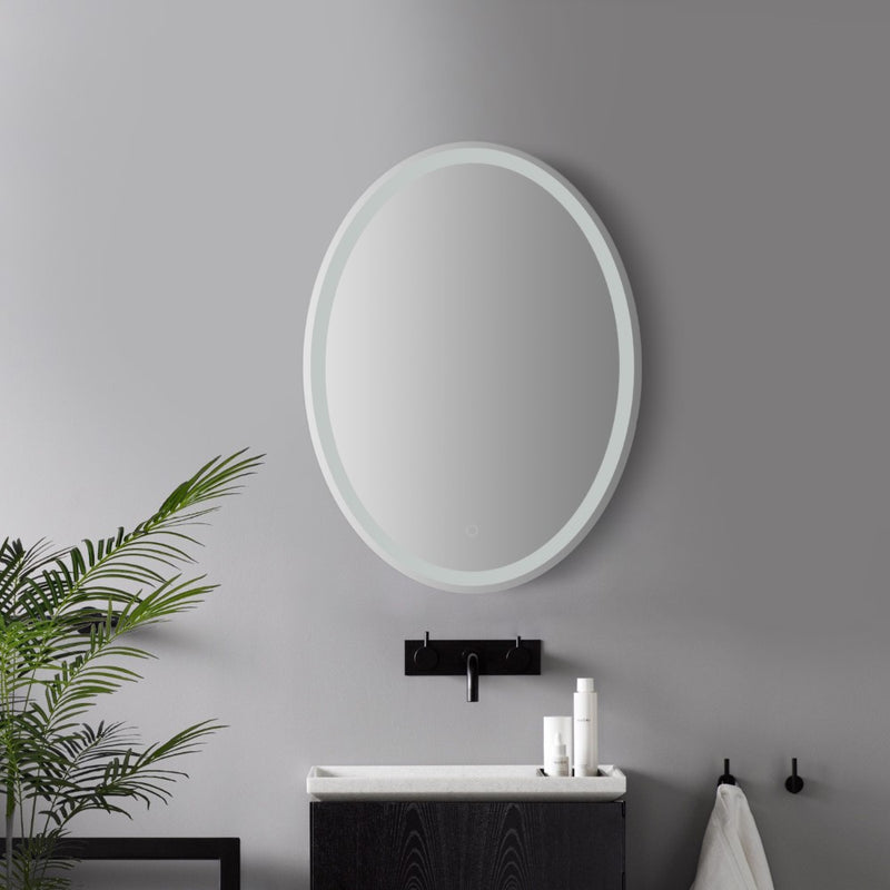 Dane 27 Round Frameless Anti-Fog Aluminum Front/Back-lit Tri-color LED Bathroom Vanity Mirror with Smart Touch Control
