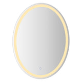 Dane 27 Round Frameless Anti-Fog Aluminum Front/Back-lit Tri-color LED Bathroom Vanity Mirror with Smart Touch Control