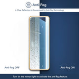 Tatum Crystal Lining Rectangle Metal Framed Antifog Front-Lit Tri-Color Wall Or Floor Full-Length Mirror with Smart Touch - JONATHAN Y