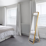 Tatum Crystal Lining Rectangle Metal Framed Antifog Front-Lit Tri-Color Wall Or Floor Full-Length Mirror with Smart Touch - JONATHAN Y