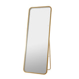 Tatum Crystal Lining Rectangle Metal Framed Antifog Front-Lit Tri-Color Wall Or Floor Full-Length Mirror with Smart Touch - JONATHAN Y