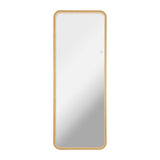 Tatum Crystal Lining Rectangle Metal Framed Antifog Front-Lit Tri-Color Wall Or Floor Full-Length Mirror with Smart Touch - JONATHAN Y