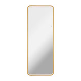 Tatum Crystal Lining Rectangle Metal Framed Antifog Front-Lit Tri-Color Wall Or Floor Full-Length Mirror with Smart Touch - JONATHAN Y