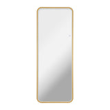 Tatum Crystal Lining Rectangle Metal Framed Antifog Front-Lit Tri-Color Wall Or Floor Full-Length Mirror with Smart Touch - JONATHAN Y
