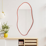 Everly 20 in. W x 42 in. H Large Irregular Framed Decorative Wall Mirror - JONATHAN Y