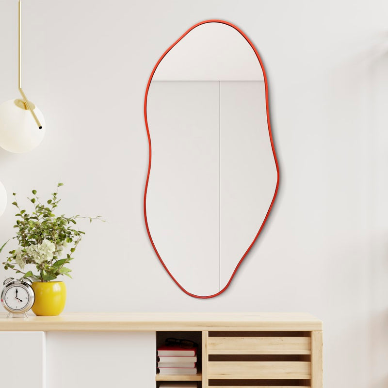 Everly 20 in. W x 42 in. H Large Irregular Framed Decorative Wall Mirror - JONATHAN Y