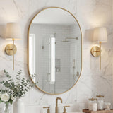Milly 24 in. W x 36 in. H Medium Oval Metal Framed Wall Mirror - JONATHAN Y