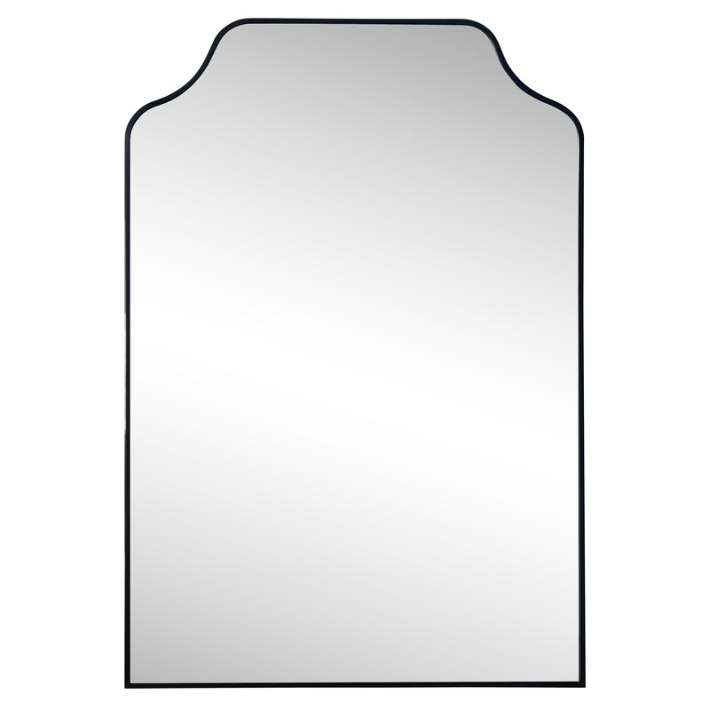 Lindie 24 in. W x 36 in. H Medium Scalloped-Top Metal Framed Wall Mounted Mirror - JONATHAN Y