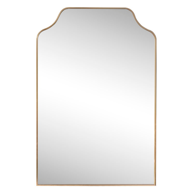 Lindie 24 in. W x 36 in. H Medium Scalloped-Top Metal Framed Wall Mounted Mirror - JONATHAN Y