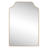 Lindie 24 in. W x 36 in. H Medium Scalloped-Top Metal Framed Wall Mounted Mirror - JONATHAN Y