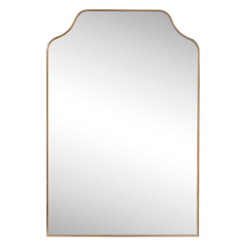 Lindie 24 in. W x 36 in. H Medium Scalloped-Top Metal Framed Wall Mounted Mirror - JONATHAN Y
