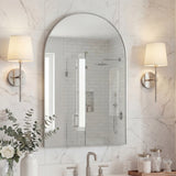Elodie 24 in. W x 36 in. H Medium Arched Metal Framed Wall Mounted Mirror - JONATHAN Y