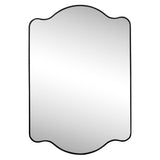 Louisa 24 in. W x 36 in. H Medium Scalloped Rectangular Metal Framed Wall Mirror - JONATHAN Y