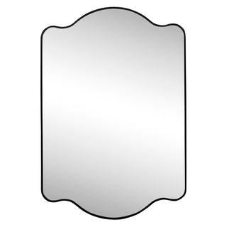 Louisa 24 in. W x 36 in. H Medium Scalloped Rectangular Metal Framed Wall Mirror - JONATHAN Y