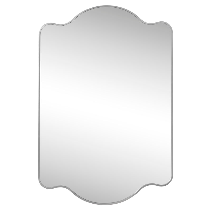 Louisa 24 in. W x 36 in. H Medium Scalloped Rectangular Metal Framed Wall Mirror - JONATHAN Y