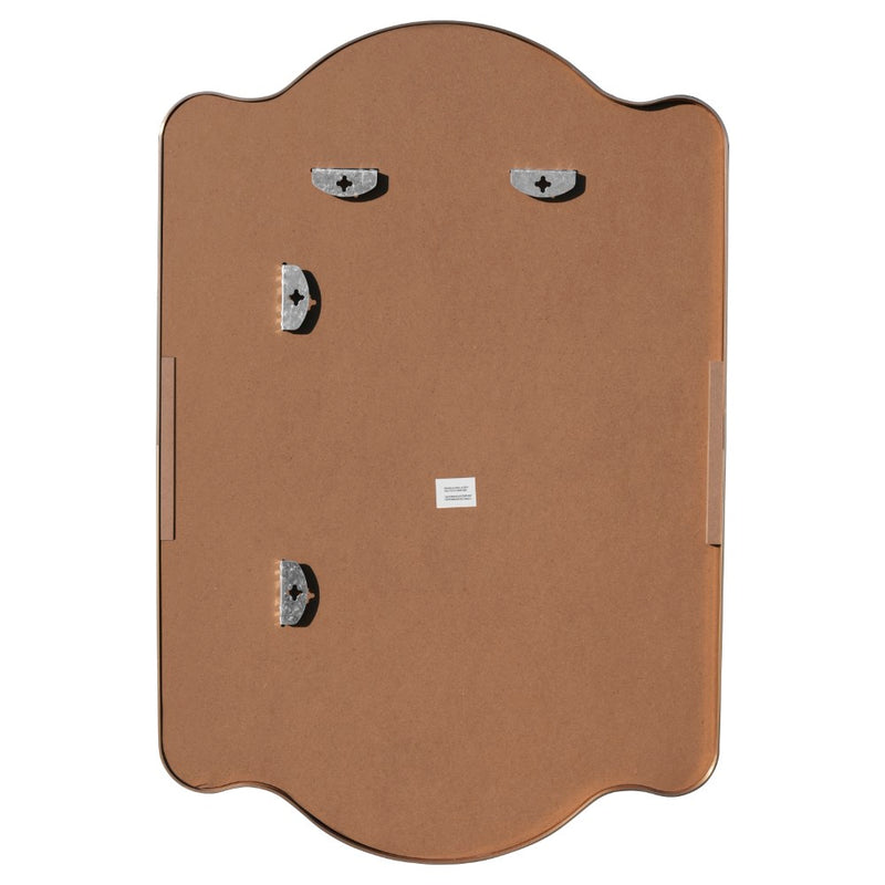Louisa 24 in. W x 36 in. H Medium Scalloped Rectangular Metal Framed Wall Mirror - JONATHAN Y