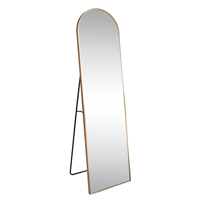 Adrian 16 in. W x 59 in. H Large Arched Metal Framed Floor Full-Length Mirror - JONATHAN Y