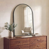 Elodie Small Arched Metal Framed Wall Mounted Mirror