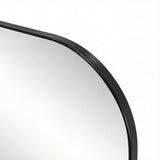 Aveline 38 in. W x 32 in. H Large Top Arched Rectangular Metal Framed Wall Mounted Mirror