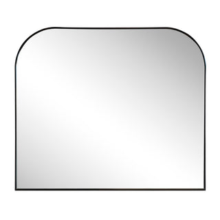 Aveline 38 in. W x 32 in. H Large Top Arched Rectangular Metal Framed Wall Mounted Mirror
