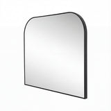 Aveline 38 in. W x 32 in. H Large Top Arched Rectangular Metal Framed Wall Mounted Mirror