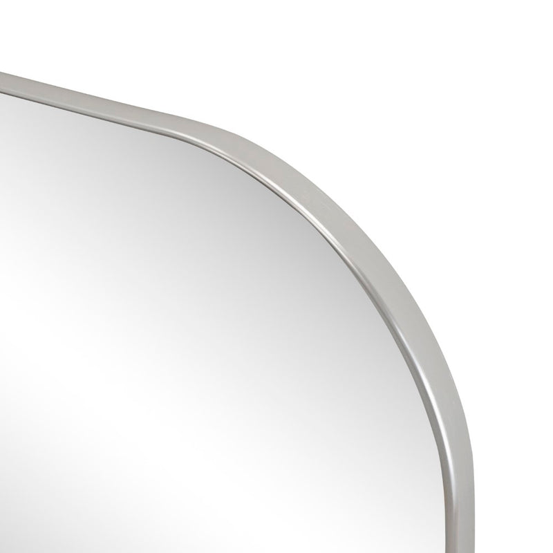 Aveline 38 in. W x 32 in. H Large Top Arched Rectangular Metal Framed Wall Mounted Mirror