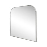 Aveline 38 in. W x 32 in. H Large Top Arched Rectangular Metal Framed Wall Mounted Mirror